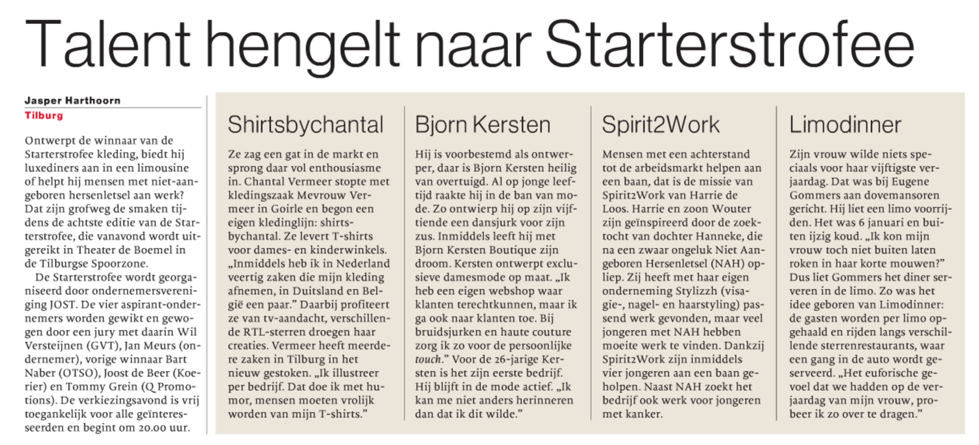 Brabants Dagblad - Starterstrofee
